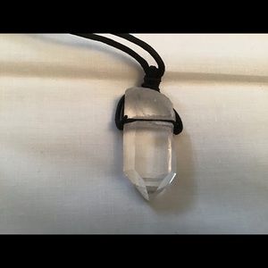Reiki charged clear quartz necklace